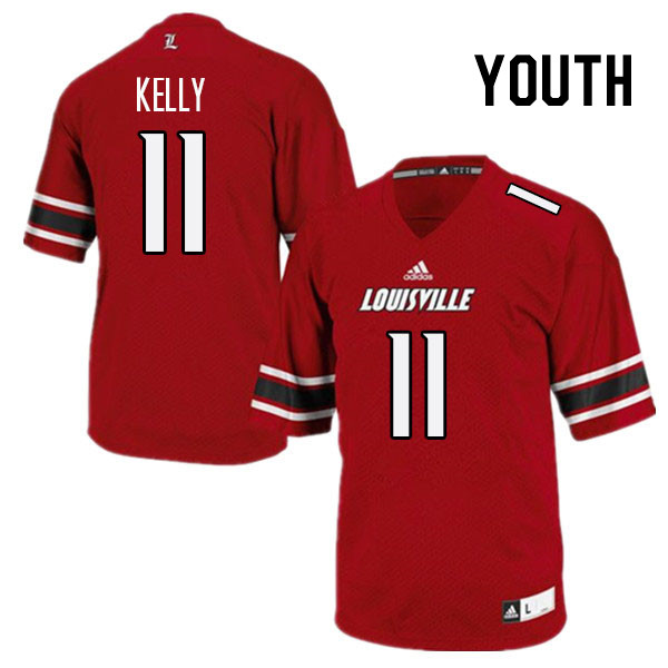 Youth #11 Cam'Ron Kelly Louisville Cardinals College Football Jerseys Stitched Sale-Red - Click Image to Close